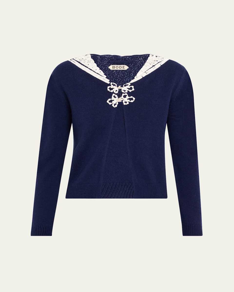 Astoria Sequined Sailor Collar Cardigan